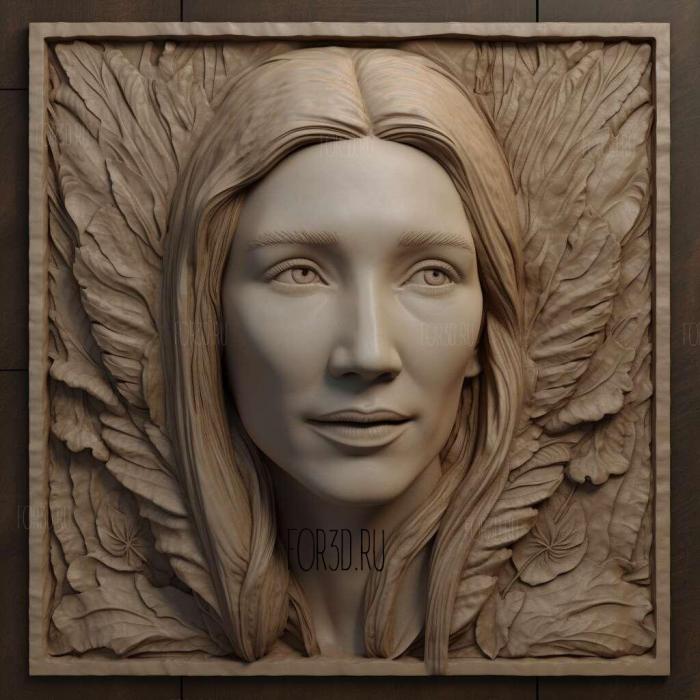 Cate Blanchett 3 stl model for CNC